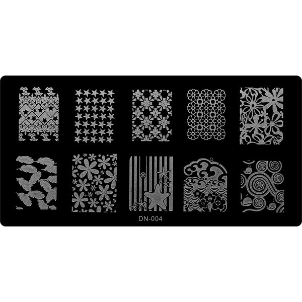 Stamping Plate - DN-004   Naio Nails