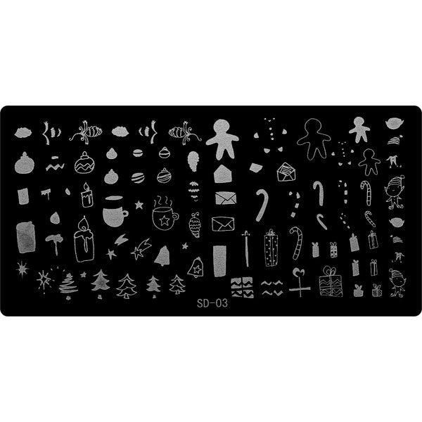 Stamping Plate - SD-003   Naio Nails