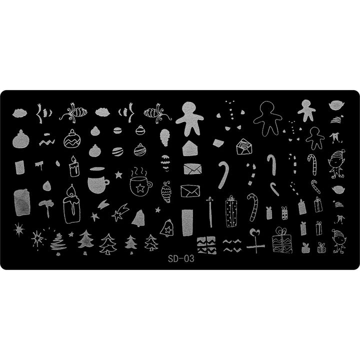 Stamping Plate - SD-003   Naio Nails