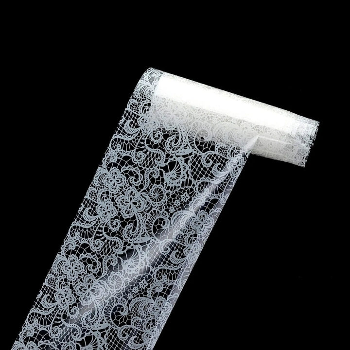NFS-002 Black & White Lace - Transfer Foil Set   Naio Nails