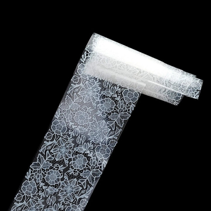 NFS-002 Black & White Lace - Transfer Foil Set   Naio Nails