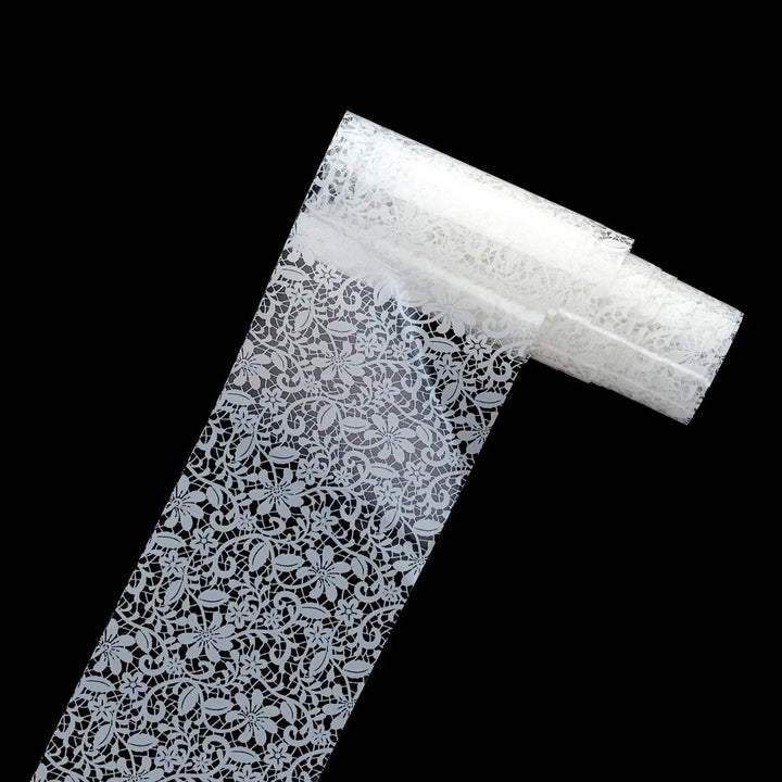 NFS-002 Black & White Lace - Transfer Foil Set   Naio Nails