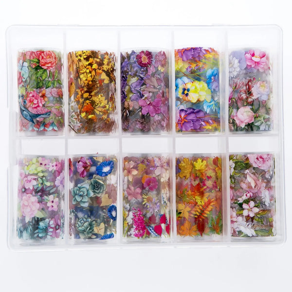 TFS-26 Floral Set of Foils Ten   Naio Nails