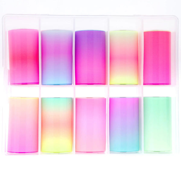 NFS-016 Neon Ombré - Transfer Foil Set   Naio Nails