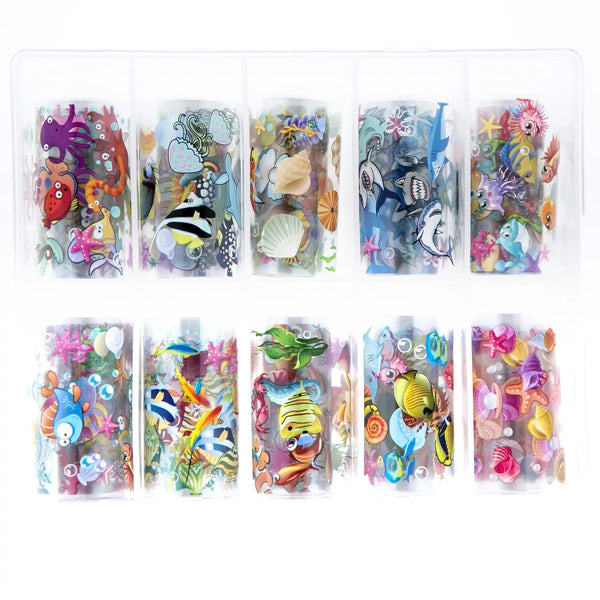 Transparent Sealife Print Foils TFS-80   Naio Nails
