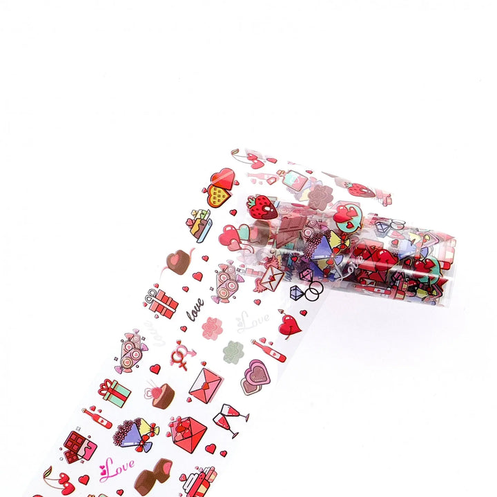TFS-33 Transparent Hearts & Flowers Set of Foils   Naio Nails