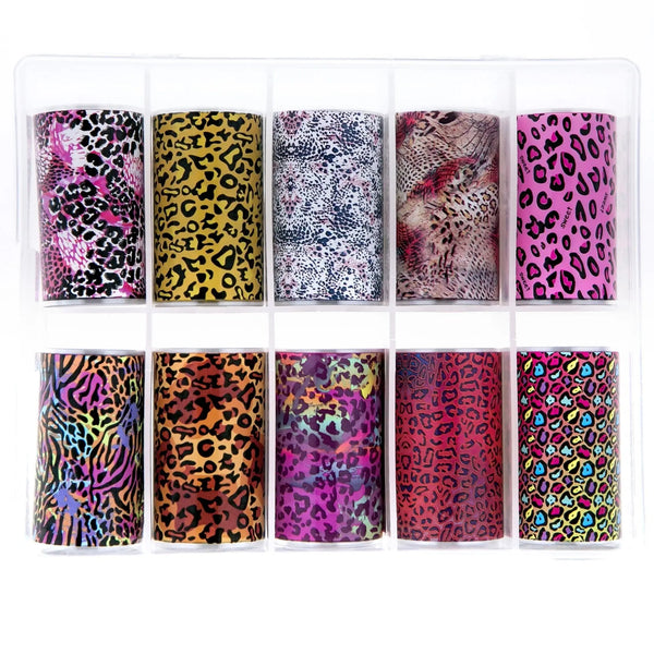 TFS-39 Colourful Animal Print Set of Foils   Naio Nails