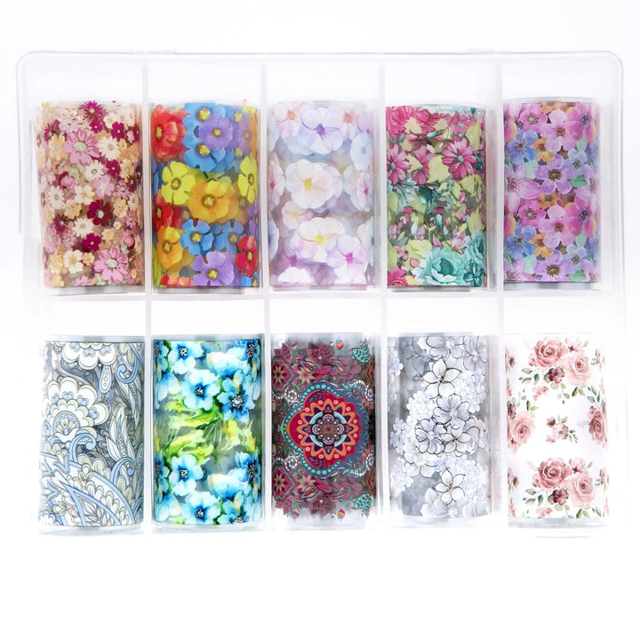 Set of Floral Designs Eight TFS-47   Naio Nails