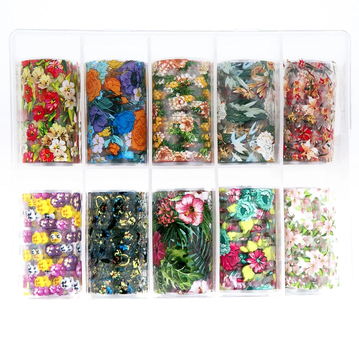 TFS-71 Floral Set of Foils Six   Naio Nails