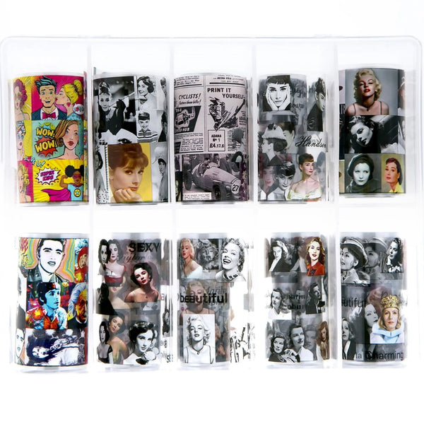 TFS-101 Pop Art Selection of Tranfer Foils   Naio Nails