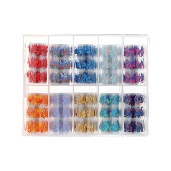 TFS-112 Flames (B) - Transfer Foil Set   Naio Nails