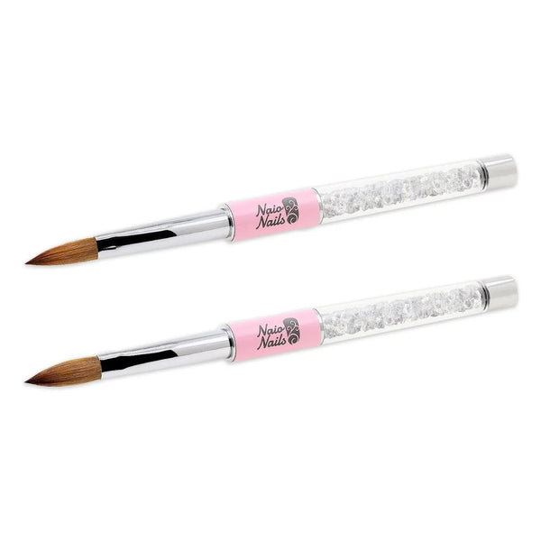 Crystal Kolinsky Acrylic Brush - Oval Sharp - Size 8   Naio Nails