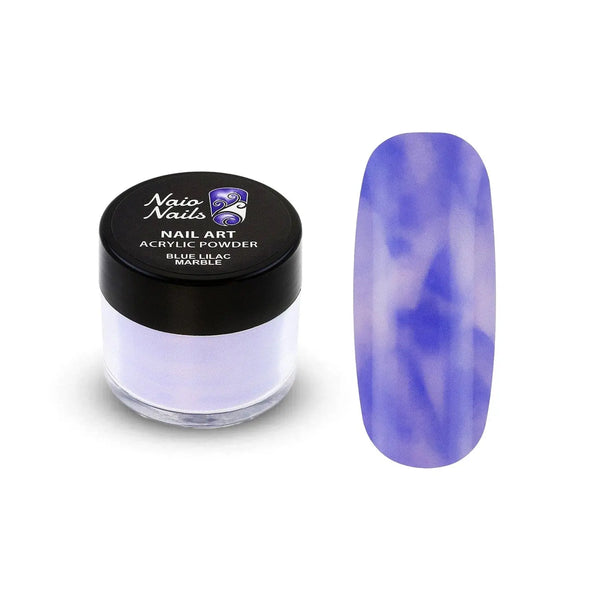 Blue Lilac Marble Acrylic Powder - 12g   Naio Nails