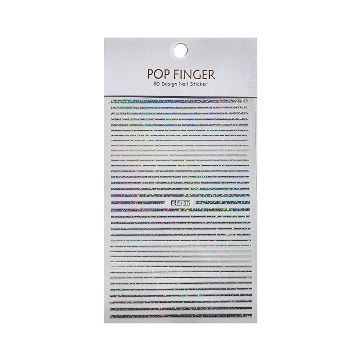 Holographic Silver Line Stickers