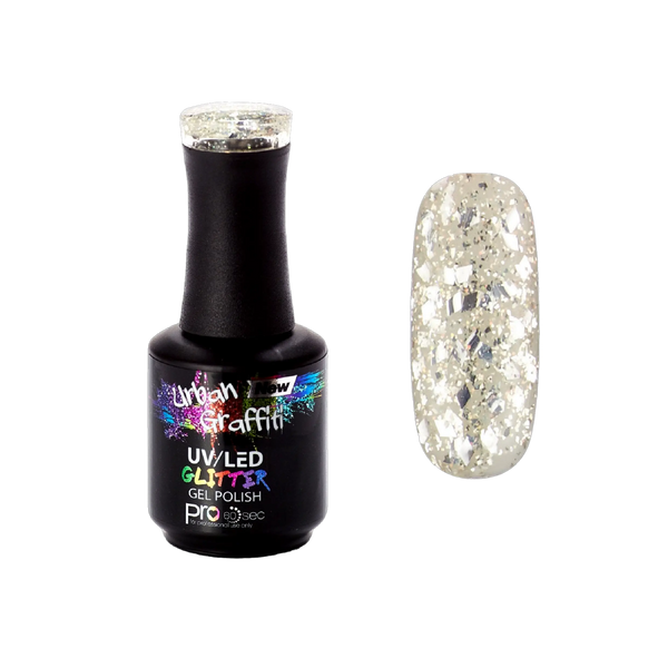 Diamond Eyes - UGGP-A0923 Urban Graffiti Silver Glitter Gel Polish 15ml   Naio Nails