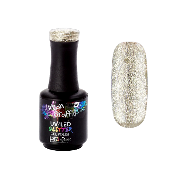 Disco Ball - UGGP-A0922 Urban Graffiti Silver Glitter Gel Polish 15ml   Naio Nails