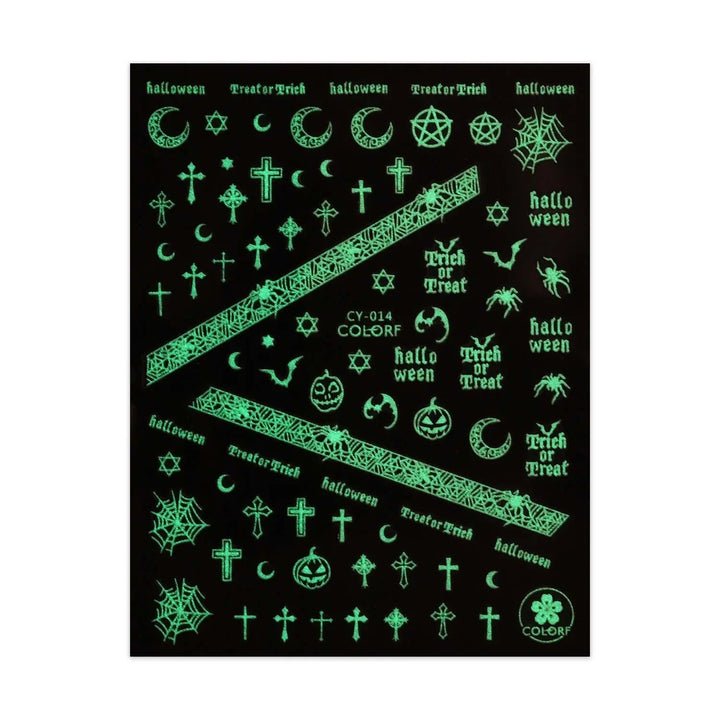 Halloween Stickers - Crosses & Bats   Naio Nails